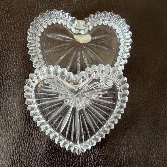 Gorham Lead Crystal Heart Shaped Trinket Box - Picture 6 of 7